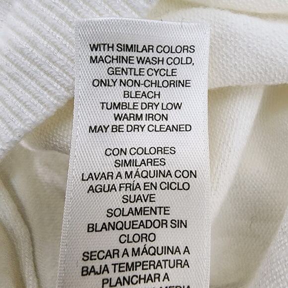 Chico’s Turtleneck Sweater Size 1 Medium Ashlan Ivory Pullover Long Sleeve Cozy - Picture 9 of 10